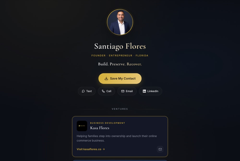 Digital founder card